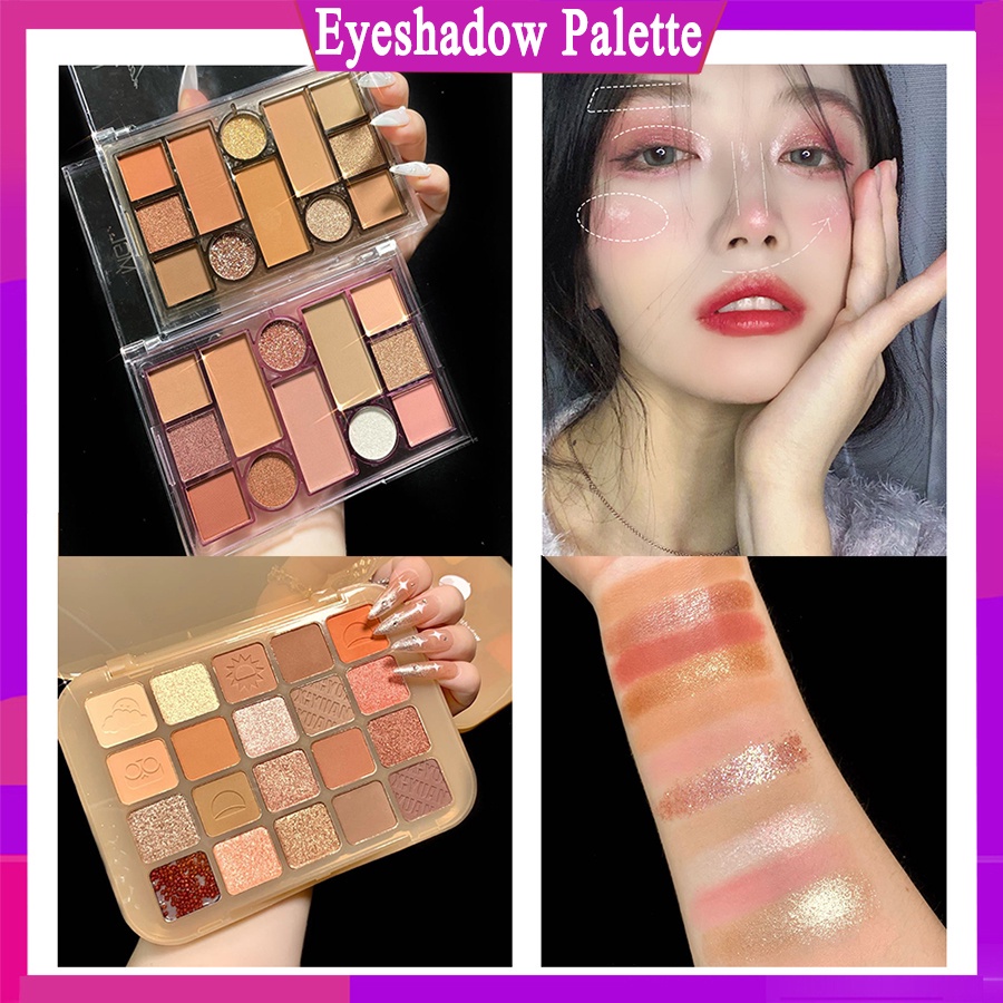 Bảng Phấn Mắt 20 Màu Tông Nude Trang Điểm Lâu Trôi