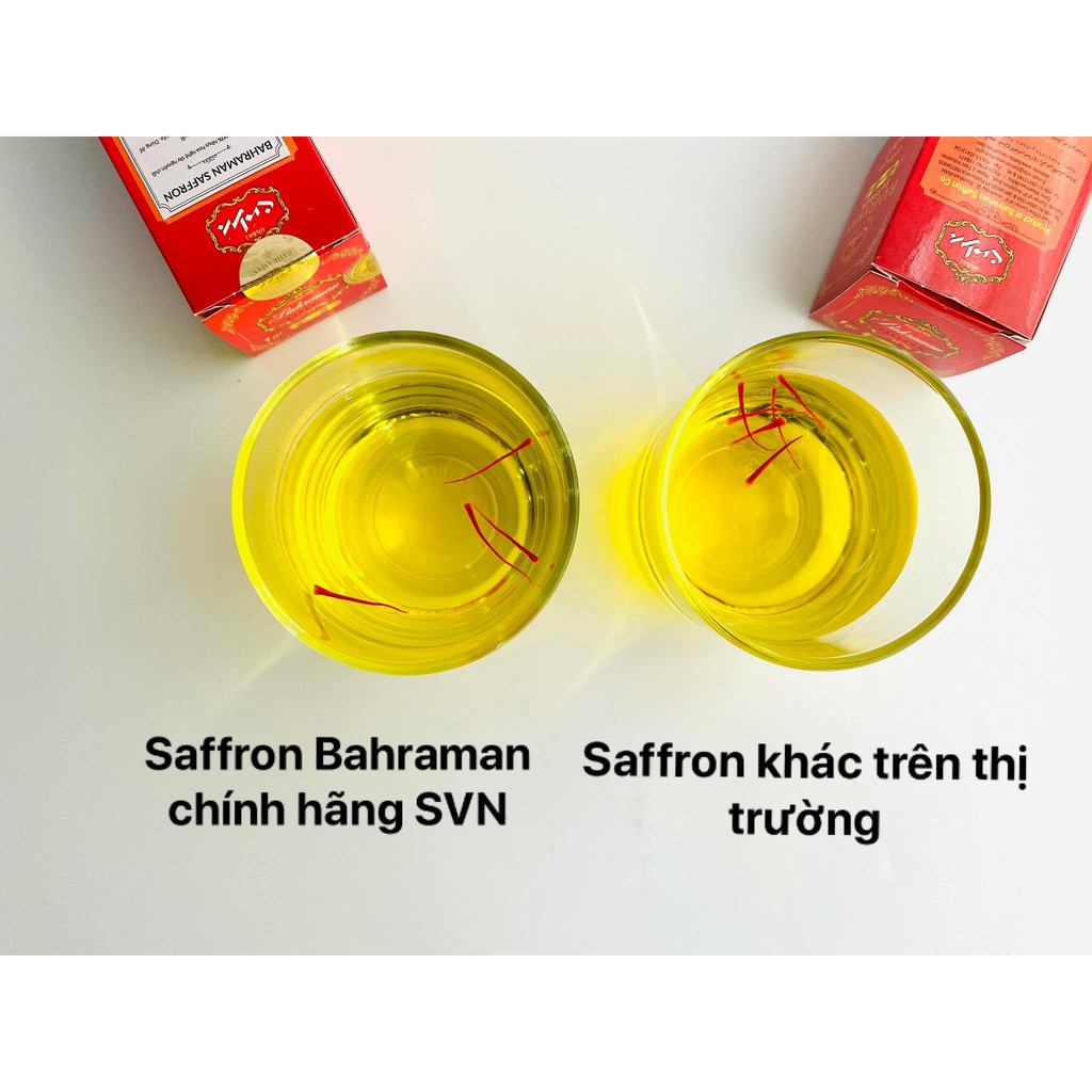 [Set quà Tết] Nhụy Hoa Nghệ Tây Saffron Bahraman 1Gr x2 hộp kèm quà tặng trà hoa cúc mật