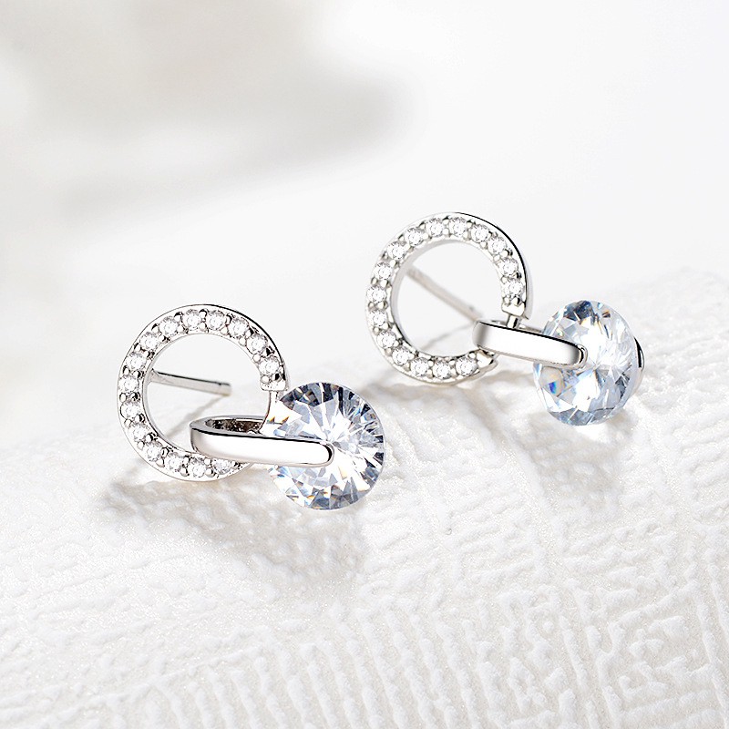 Bông tai nữ mạ bạc 925 phong cách Hàn Quốc xinh xắn