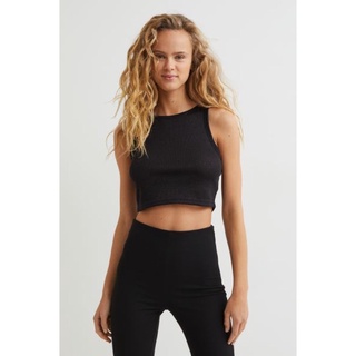 Áo h&m nhũ lấp lánh crop tank top