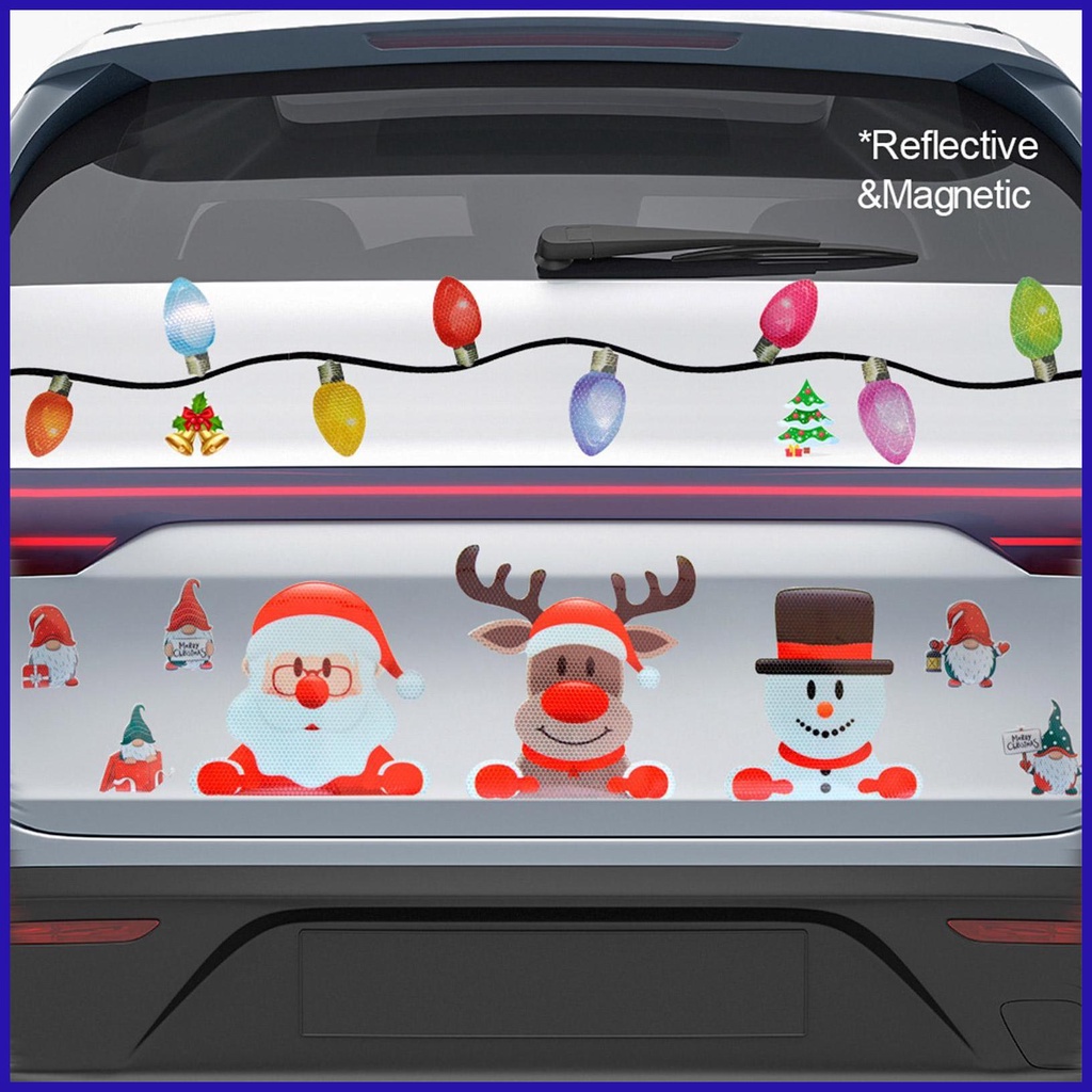 Bộ 22 Đề Can Nam Châm Hình Bóng Đèn Nhiều Màu Sắc Cho Xe Hơi