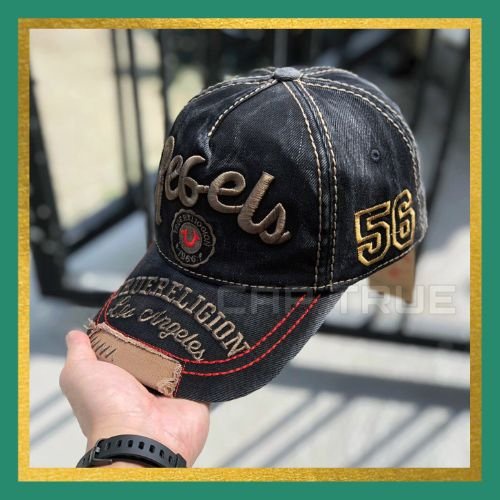 Nón Kết Ông Địa TRUE RELIGION JEAN Logo Thêu Thời Trang Nam Nữ Phố Nón Sài Gòn