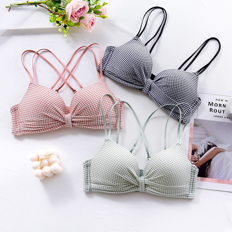 Bộ Đồ Lót Nơ Kẻ Trend Hot 970