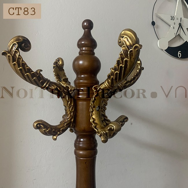 Cây treo quần áo tân cổ điển bằng gỗ cao cấp CT83