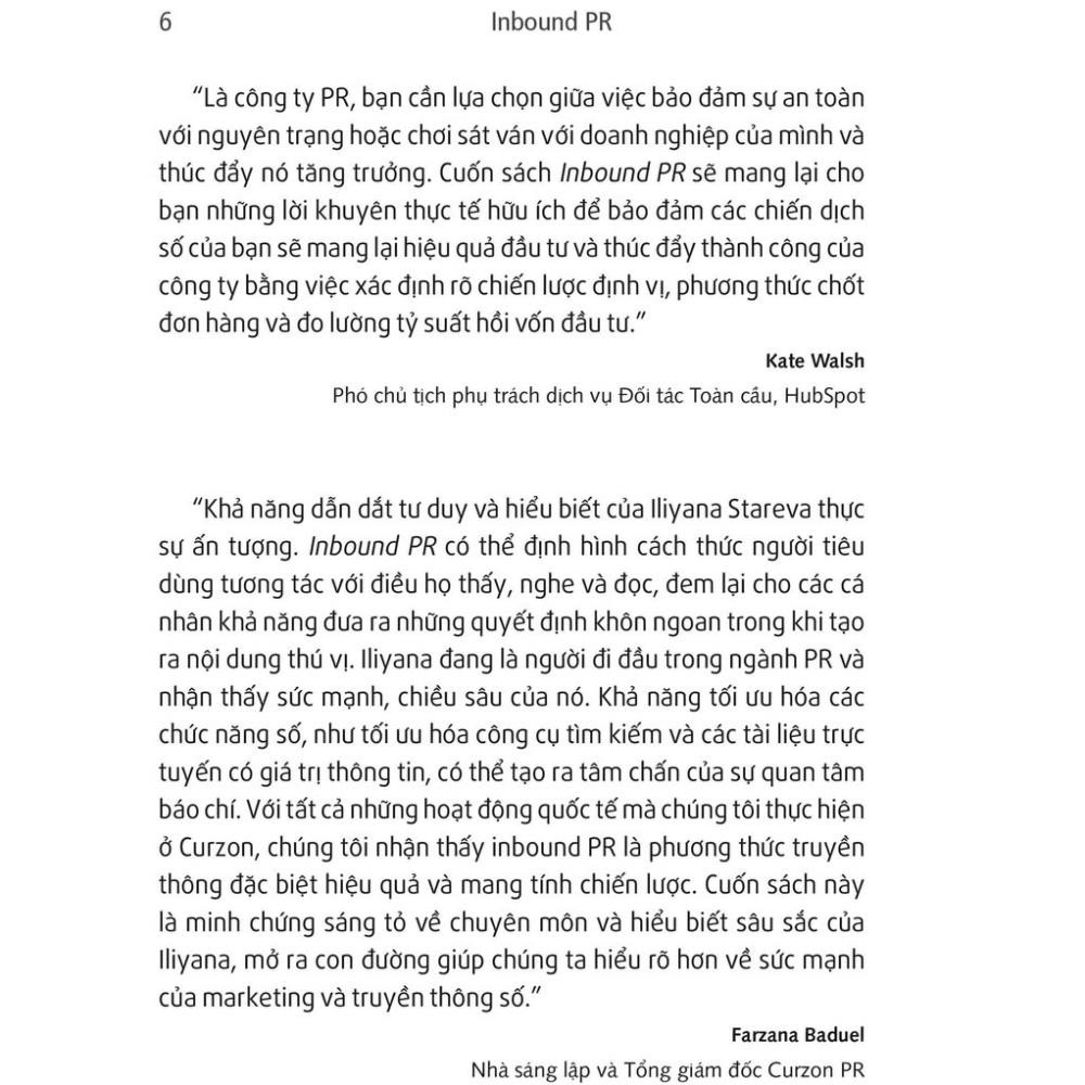 Sách First News - Inbound PR - Dịch chuyển hoạt động PR theo mô hình Inbound