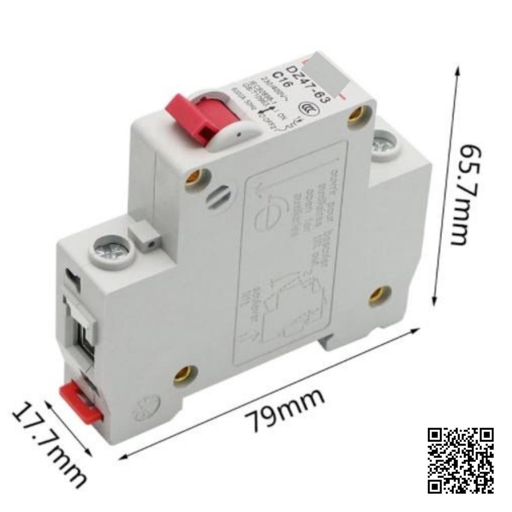 Aptomat 1 pha  6A, 10A, 16A - Cầu dao tự động MCB 1 tép bảo vệ quá dòng điện trong hệ thống điện sinh hoạt