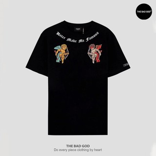 Áo thun tay lỡ hoạ tiết Hater The Bad God , áo thun cotton nam nữ unisex , The Bad God