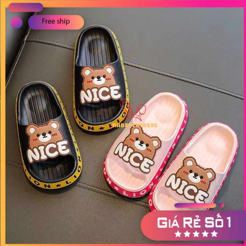 Dép cho bé,Dép lê gấu nổi cho bé trai bé gái
