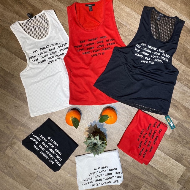 ÁO TANKTOP CHỮ GYM,YOGA,THỂ THAO