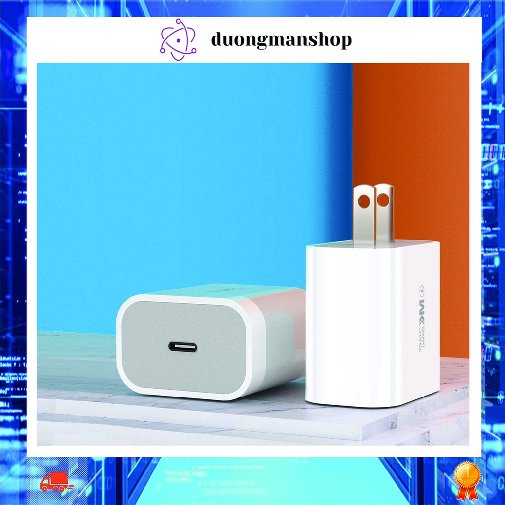 Củ sạc nhanh WK 10W WP- U118 chính hãng bảo hành 3 tháng siêu bền chống cháy duongmanshop
