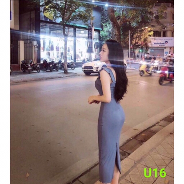 Đầm Body🌸 Váy body dáng dài cánh tiên, bánh bèo xẻ sau🌸 | BigBuy360 - bigbuy360.vn