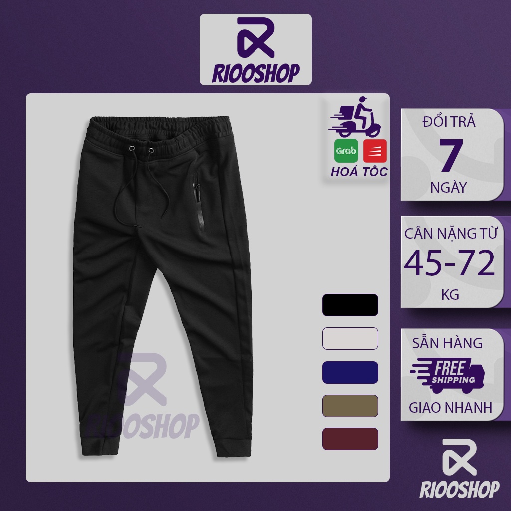 Quần thun nam dài trơn thể thao phong cách jogger cực đẹp RPL018 - quần dài nam Riooshop