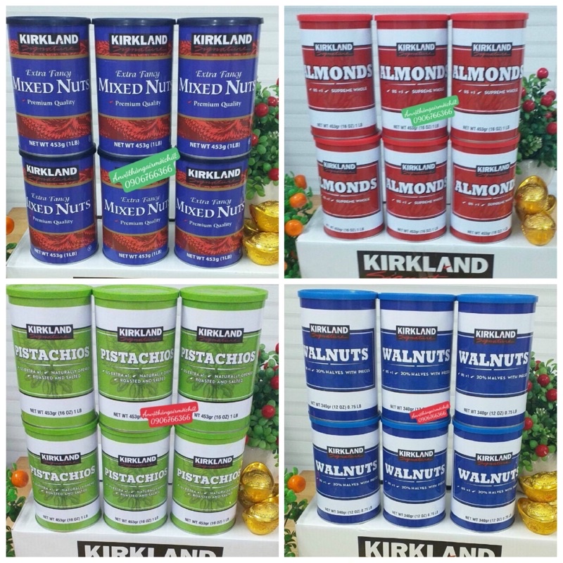 Mix Nut Hạt Hỗn Hợp Kirkland Signature Extra Fancy Mỹ Hộp 453 gram