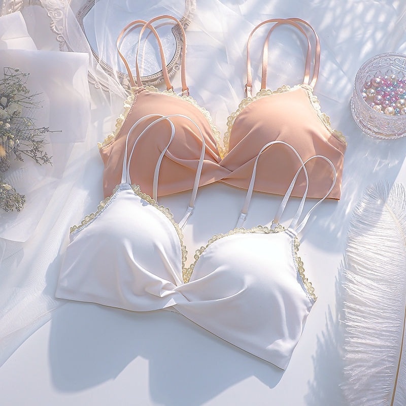 Áo Ngực Nhỏ Gọn Không Gọng Thép Xinh Xắn Kiểu Nhật Bản Cho Nữ