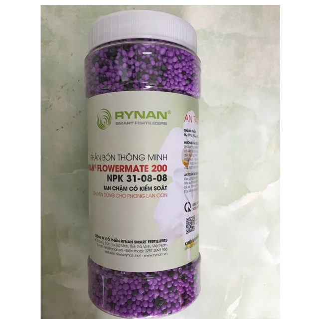 Phân bón thông minh tan chậm Rynan 31-8-8. Lọ 1,25kg