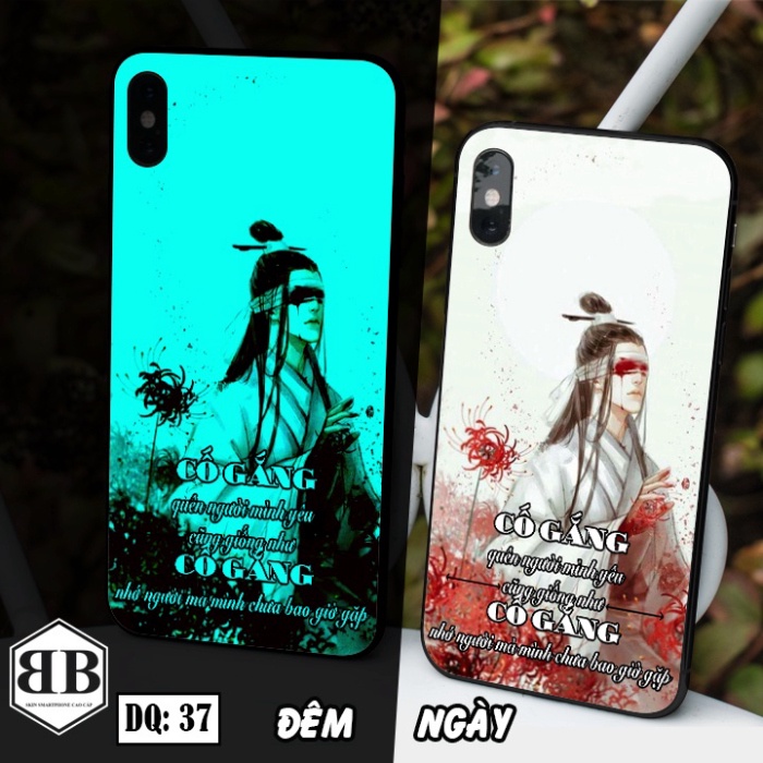 Ốp lưng kính Dạ Quang Iphone X / iphone XS / XS MAX phát sáng trong đêm in bất kỳ mẫu nào bạn thích