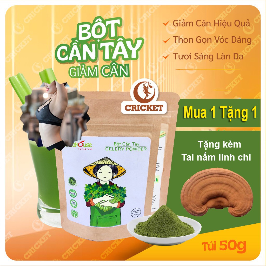 Bột cần tây sấy lạnh nguyên chất Dalahouse (50g) giảm cân, làm đẹp trắng da, detox,chất xơ | BigBuy360 - bigbuy360.vn