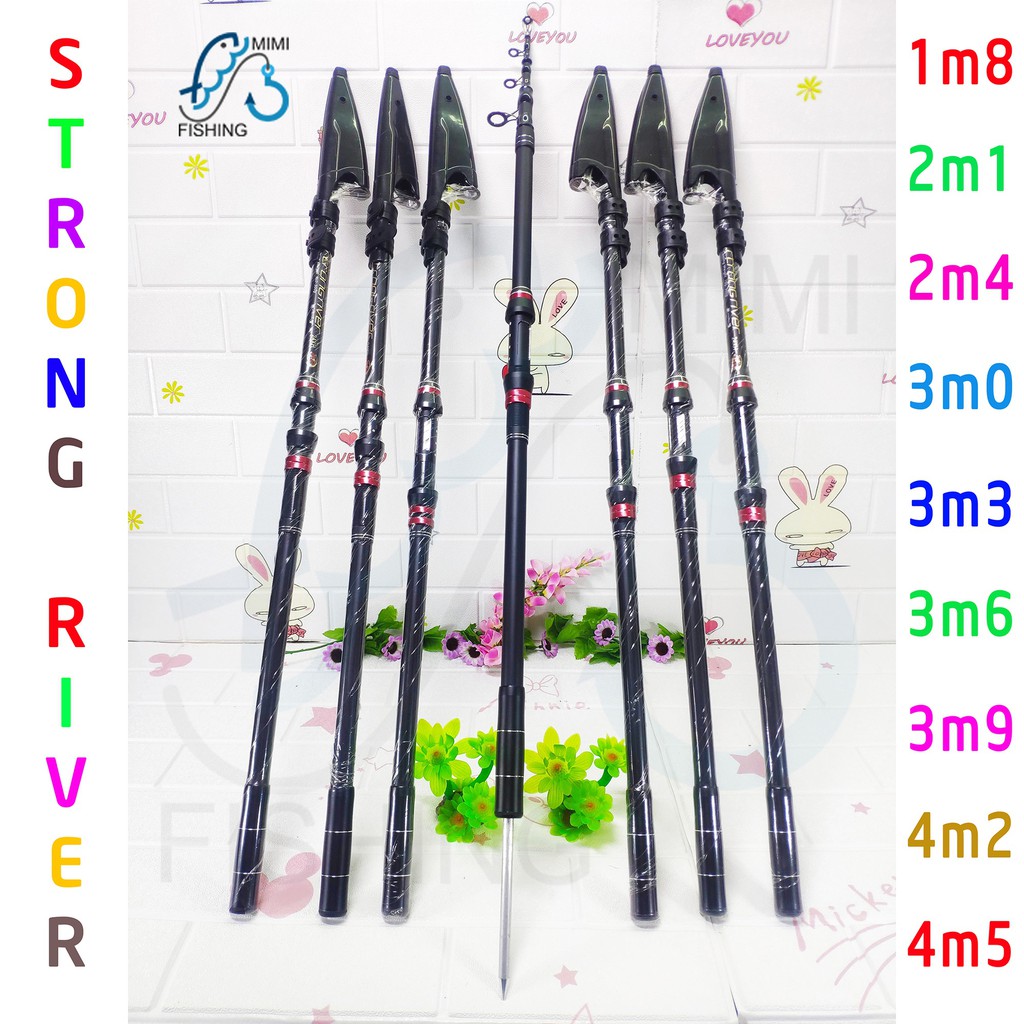 Cần câu rút carbon chất lượng cao Strong River 2m4