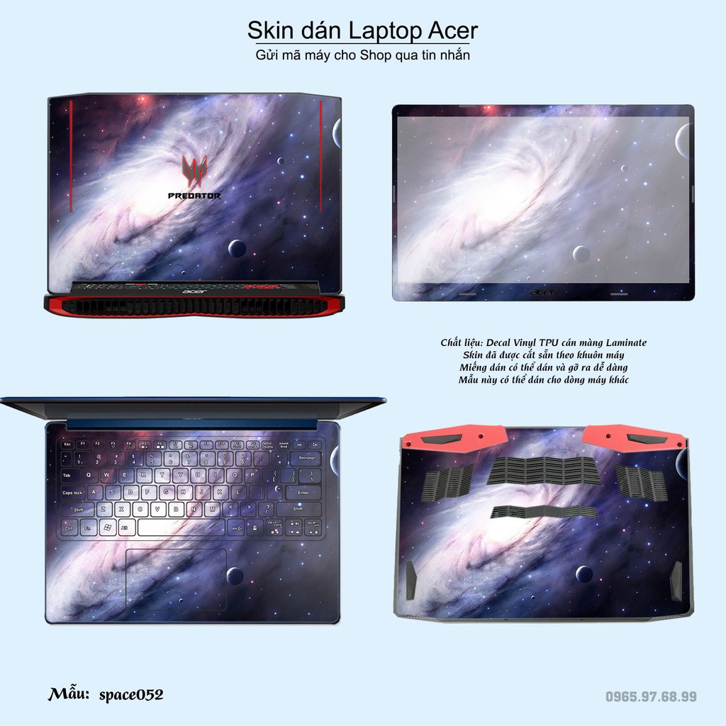 Skin dán Laptop Acer in hình không gian _nhiều mẫu 9 (inbox mã máy cho Shop)