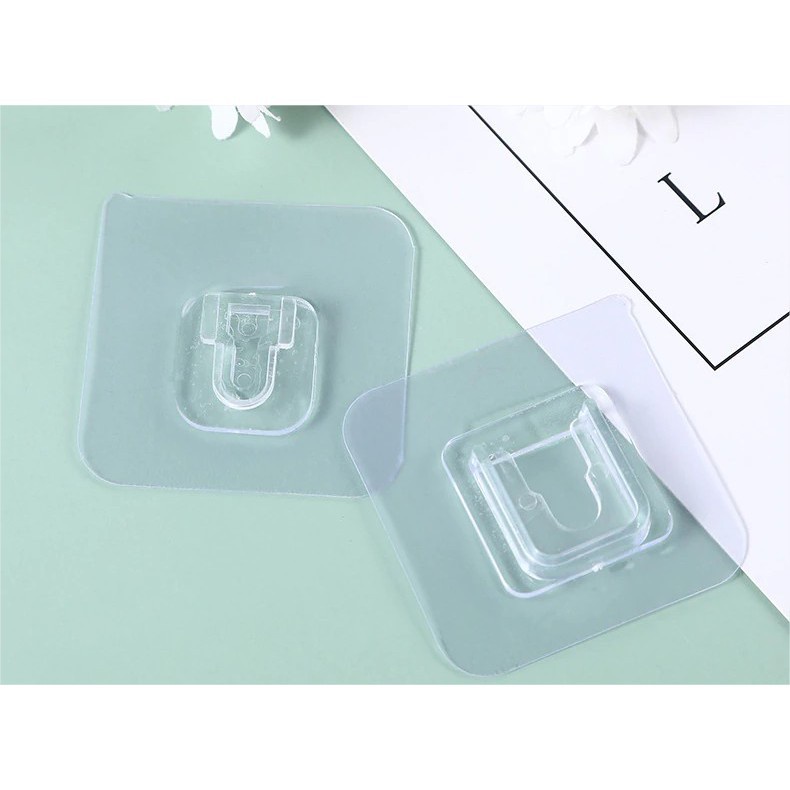Set 50 Móc Dán Tường Hai Mặt Trong Suốt Cho Nam Nữ