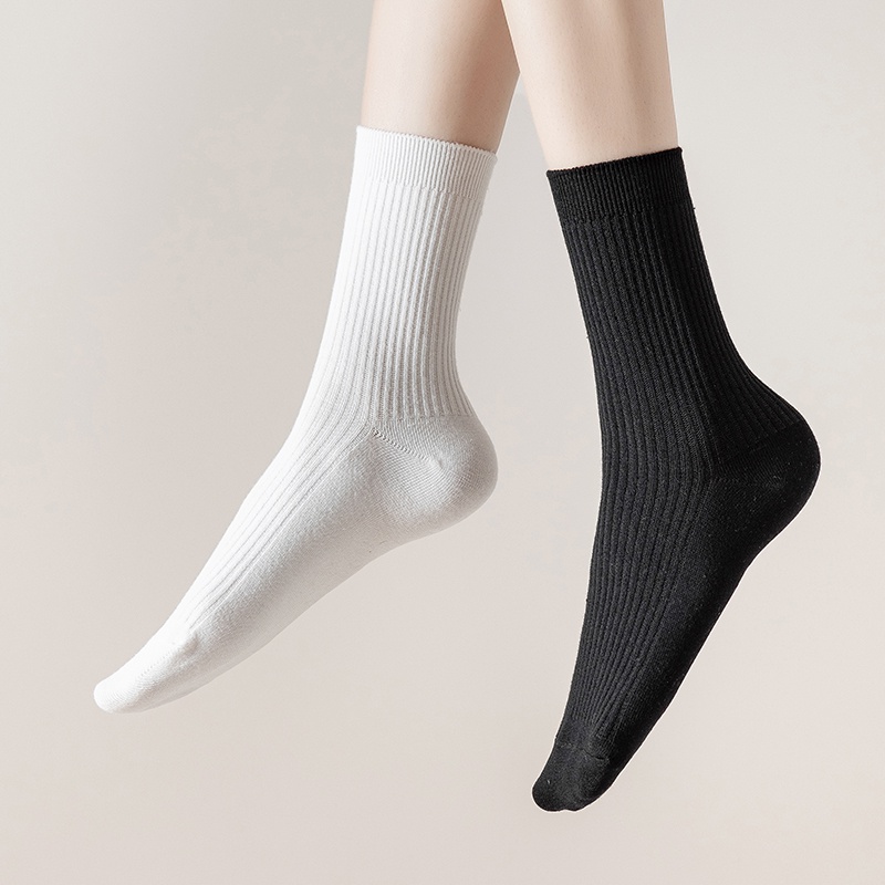 Vớ cotton dài trơn phong cách Lolita dành cho nữ trên đầu gối chất lượng cao