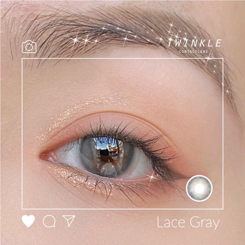 Lens mắt xám xanh trong tự nhiên Lace Gray Lens Twinkle