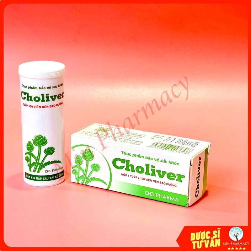 Viên uống hỗ trợ chức năng gan CHOLIVER DHG (Hộp 1 tuýp 100 viên bao đường) - Minpharmacy