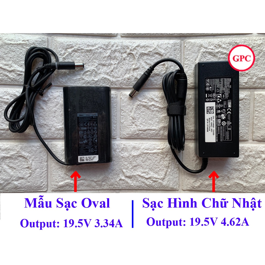 [ Sạc Zin ] Sạc Laptop Dell chân tròn To 19.5V - 3.34A / 4.62A  kim to 7.4 *5.0mm E7250 E7450 E5250 E5450 E5470 E5490