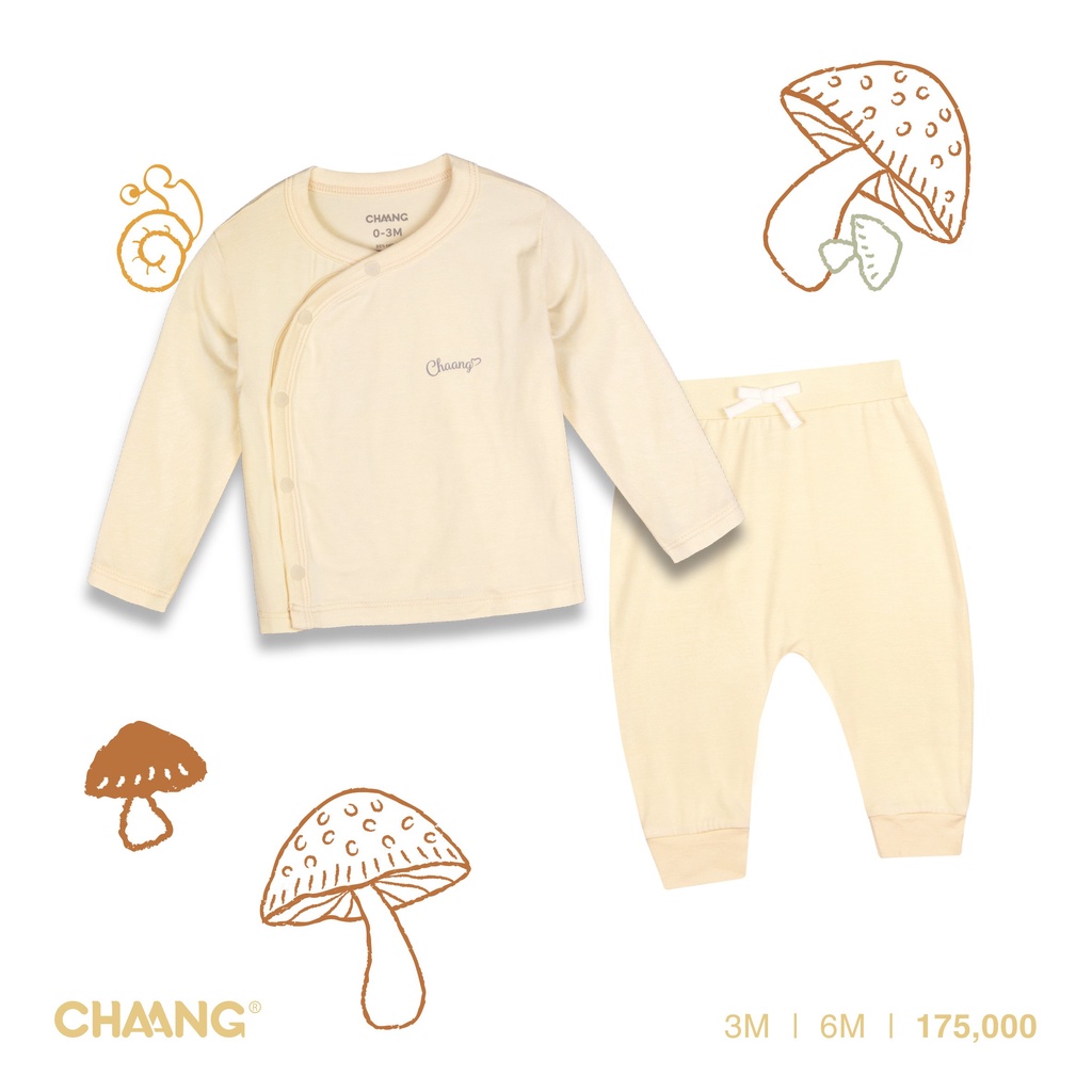 CHAANG - Bộ quần áo dài tay cúc chéo Park