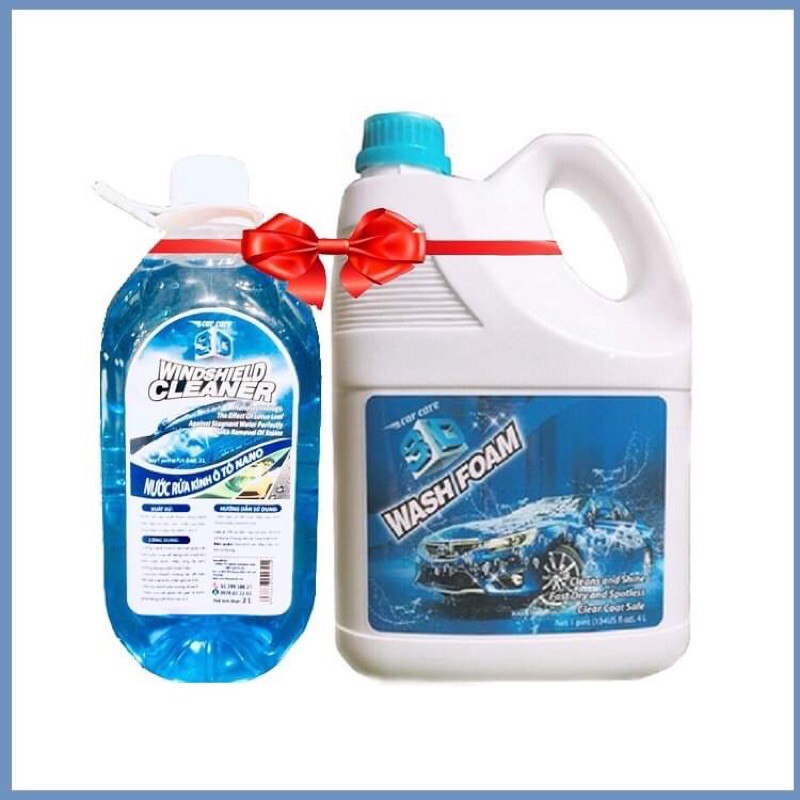 [Tặng Nước Rửa Kính] Nước Rửa Xe bọt tuyết. can 4 lít