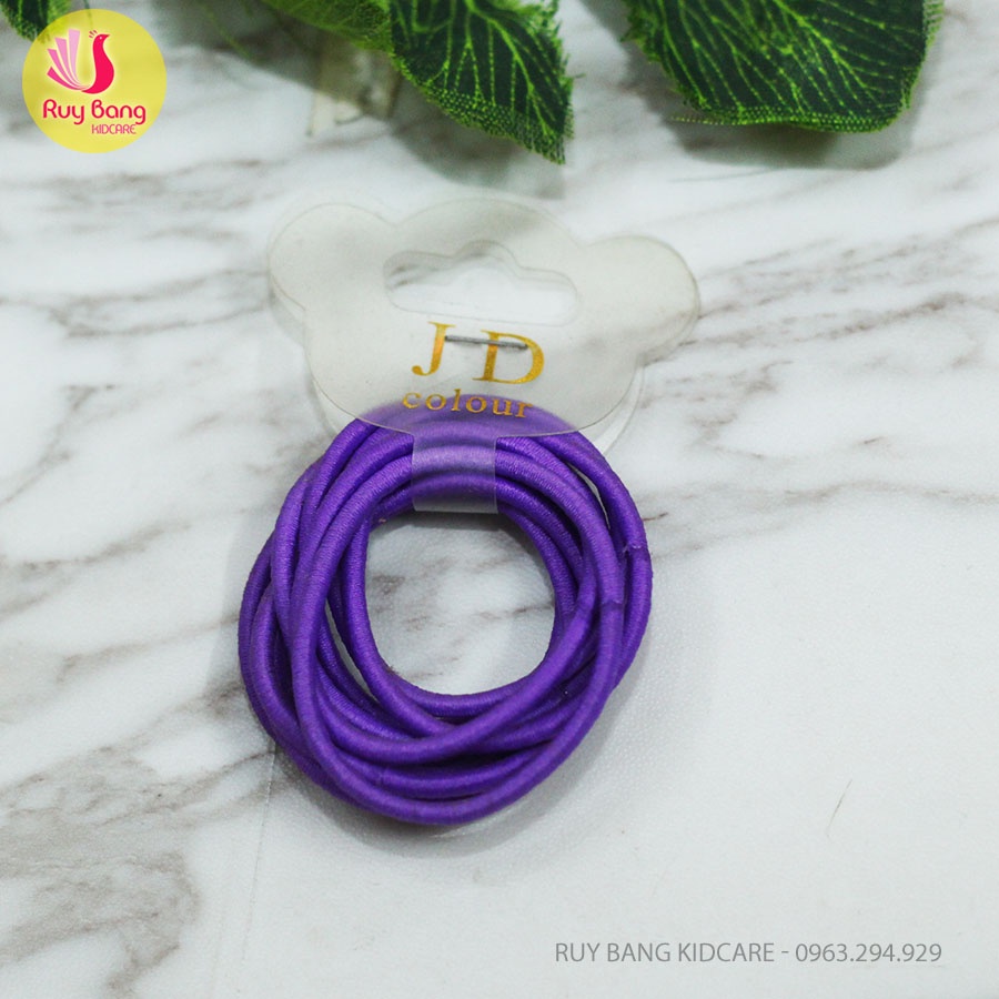 Dây buộc tóc trẻ em JD - Vỉ 10 chiếc
