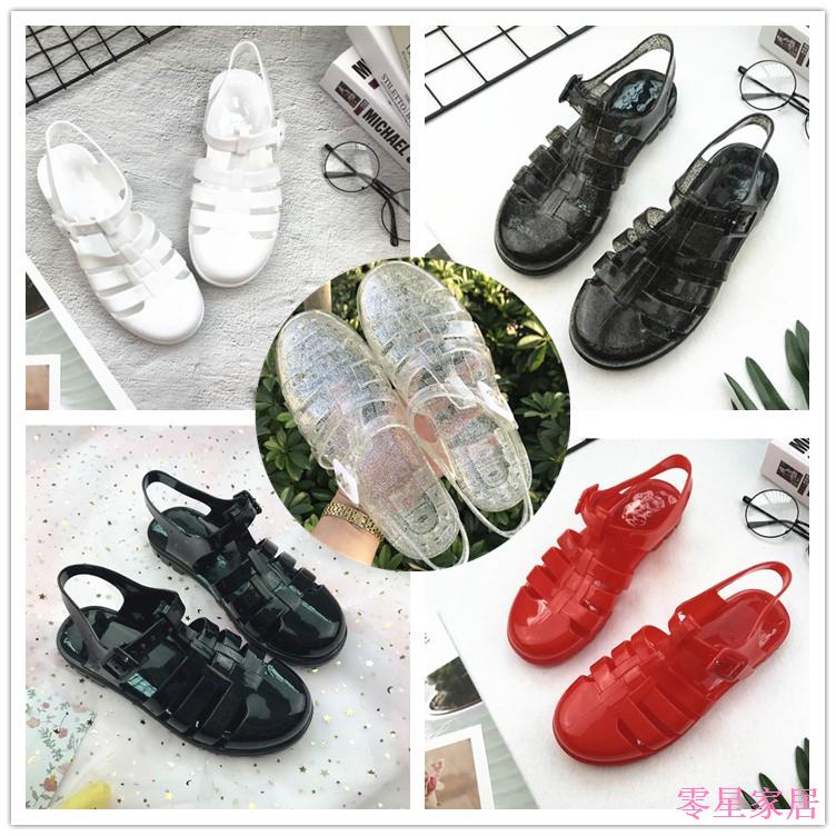 Zero Star Department Giày Sandal Cao Su Dẻo Dẻo Đế Bằng Mềm Mại Chống Nước Phong Cách Retro Mùa Hè Dễ Phối Đồ Cho Nữ 2022