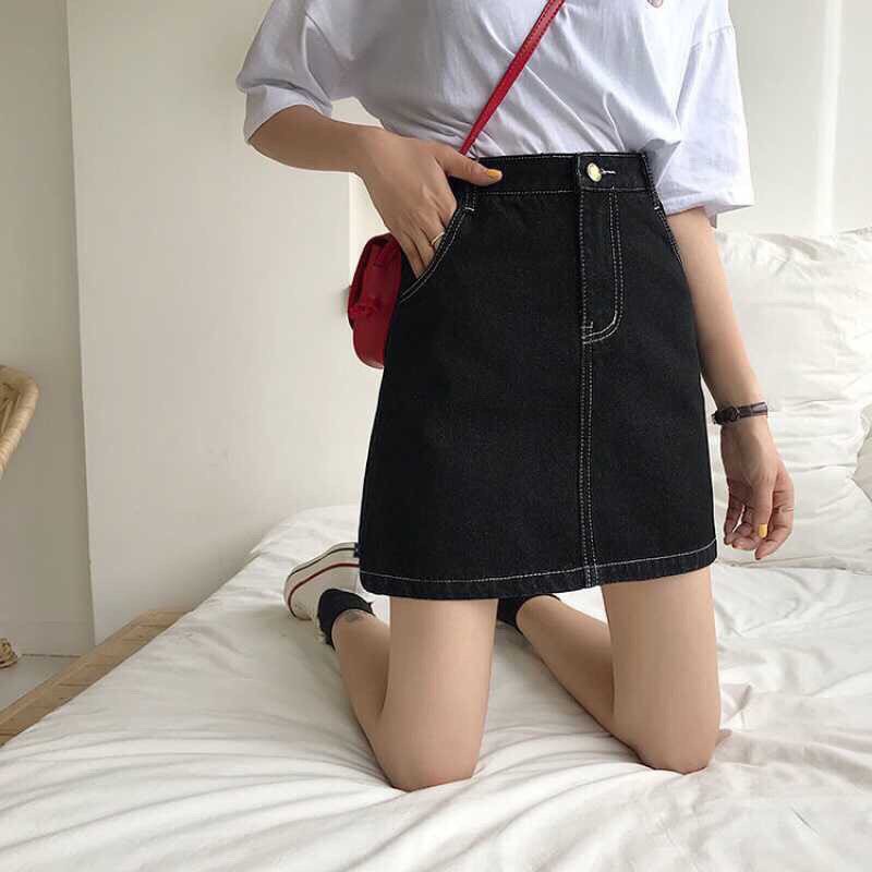 Chân váy bò dáng chữ A xinh xắn | BigBuy360 - bigbuy360.vn