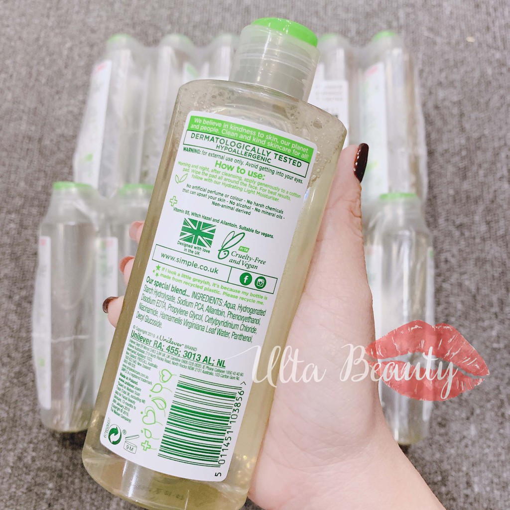 [,MẪU MỚI NHẤT] Nước Cân Bằng Da Simple Kind To Skin Soothing Facial Toner (200ml)