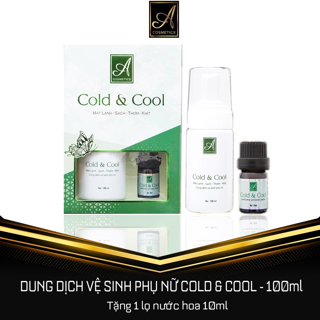 Dung Dịch Vệ Sinh Phụ Nữ Cold &amp; Cool  Mỹ Phẩm Phương Anh Acosmetics Tặng nước hoa vùng kín