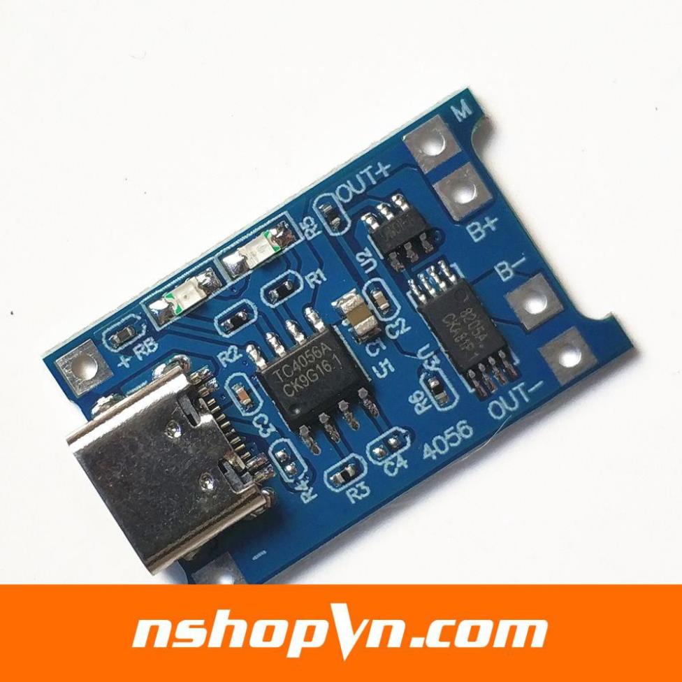 Mạch sạc TP4056 cổng type C có bảo vệ