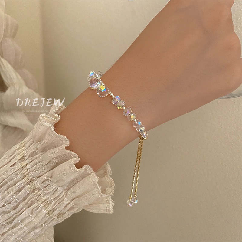 DREJEW Vòng đeo tay đính đá lấp lánh thời trang dành cho nữ