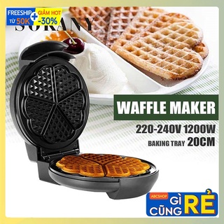 Máy làm bánh waffle quế, bánh tổ ong chính hãng sokany