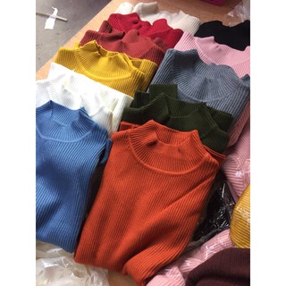Áo len nữ cổ lọ và cổ 3p