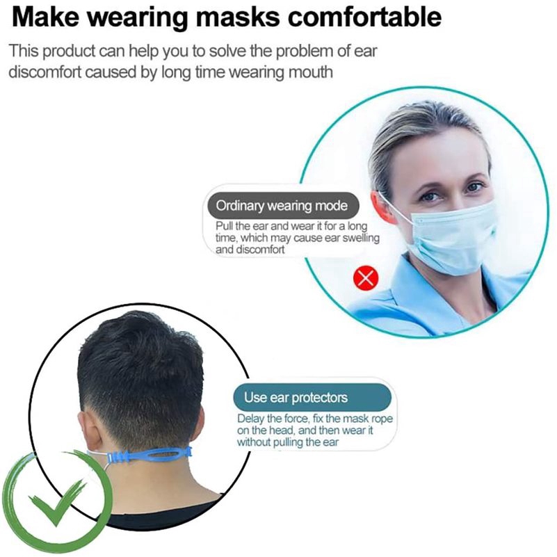 Móc treo dây đeo khẩu trang chống trượt bằng silicone | BigBuy360 - bigbuy360.vn