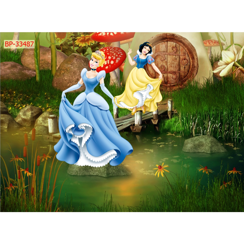 Tranh Dán Tường 3D Phòng Trẻ Em Hình Công Chúa