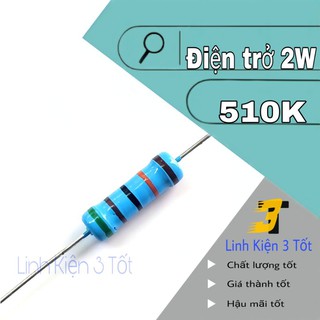 Điện trở 2w 510k 5% chân đồng
