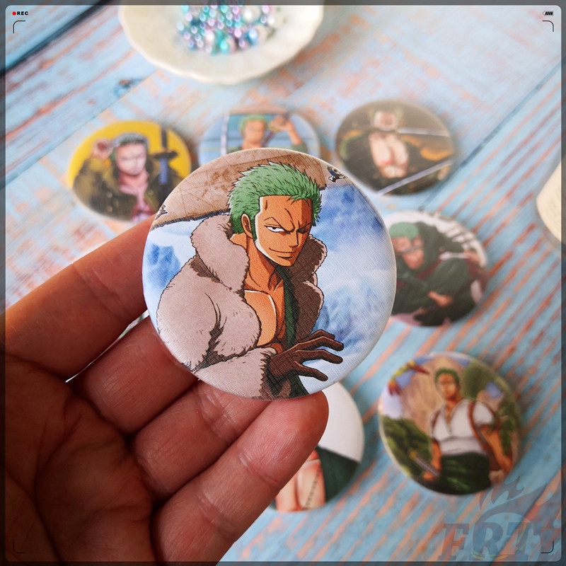 ☠ One Piece Character 02 ：Roronoa Zoro - Anime Cosplay Badge Cài áo ☠ 1Pc 58MM Collection Brooches Pins for Backpack Clothes（Zoro Series ：9 Styles）