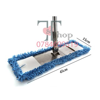 Cây Lau Inox Bẹ San Hô 45cm Homeinno CÁN THẲNG Dài 150cm