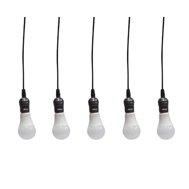 Bộ 5 đèn thả cổ điển Vintage bóng đèn led búp 9w