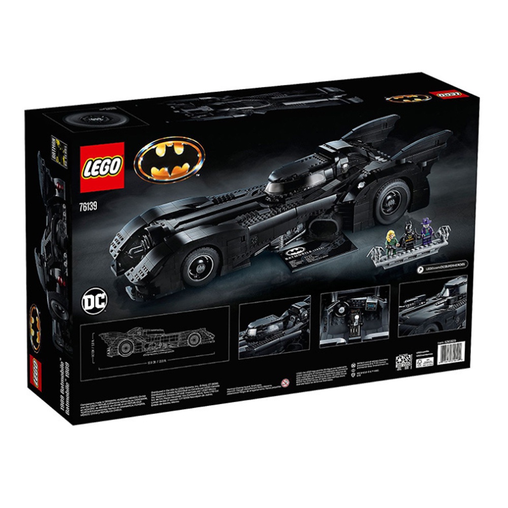 Lego Chính Hãng LEGO TECHNIC Siêu xe BATMOBILE 1989 Người Dơi 3306 Chi Tiết, Đồ Chơi Xếp Hình Cao Cấp