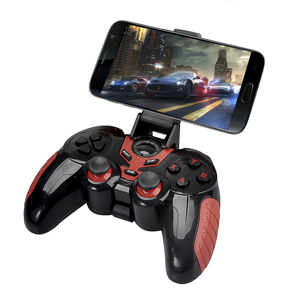 Tay Cầm Chơi Game Bluetooth Saitake STK - 7024X Màu Đen + Đỏ, Tay Bấm Game Dành Cho Máy Tính , Điện Thoại