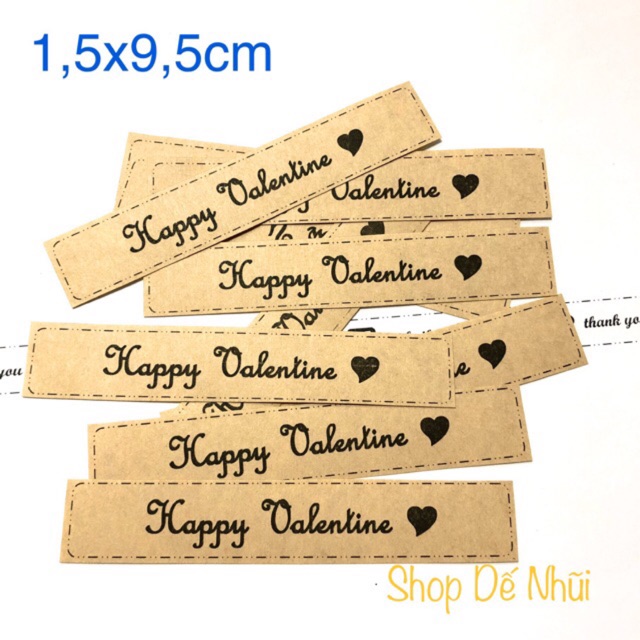 50 Nhãn Dán Sticker “HAPPY VALENTINE”