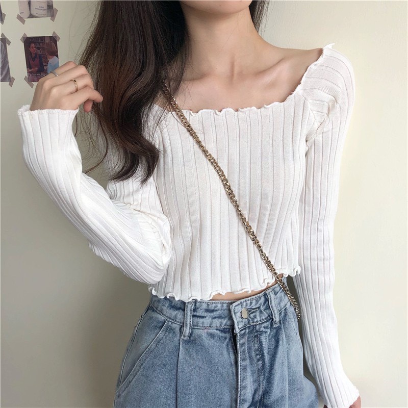Áo Croptop Trễ Vai Tay Dài A5101