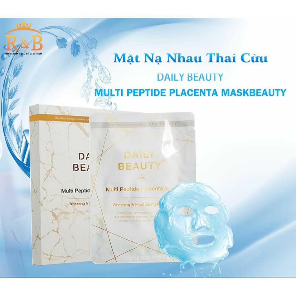 Liệu trình 5 hộp mặt nạ nhau thai cừu Daily Beauty Multi Peptide Placenta Mask